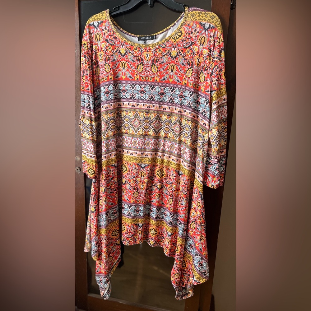 Nuggles Colorful Patterned Women's Top